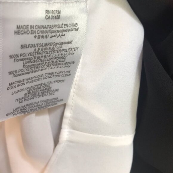 BCBG MaxAzria Gigi Asymmetrical Light Tank MIDI Dress Flowey Black White Sheath - Picture 10 of 13